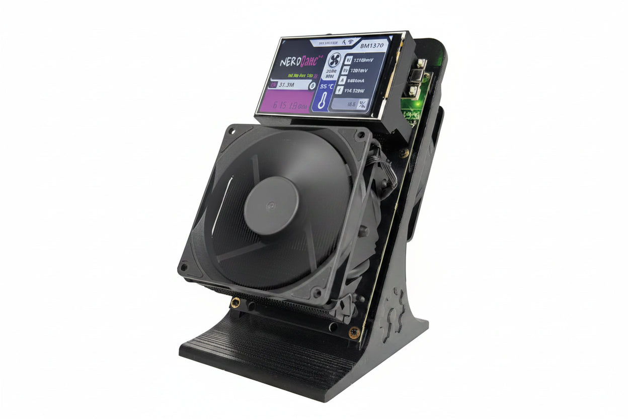 NerdQaxe++ Rev6.1 Bitcoin Miner 6Th/s 100W Low Power SHA-256 ASIC 2.4G WiFi Quiet Open-Source Home BTC Mining Machine